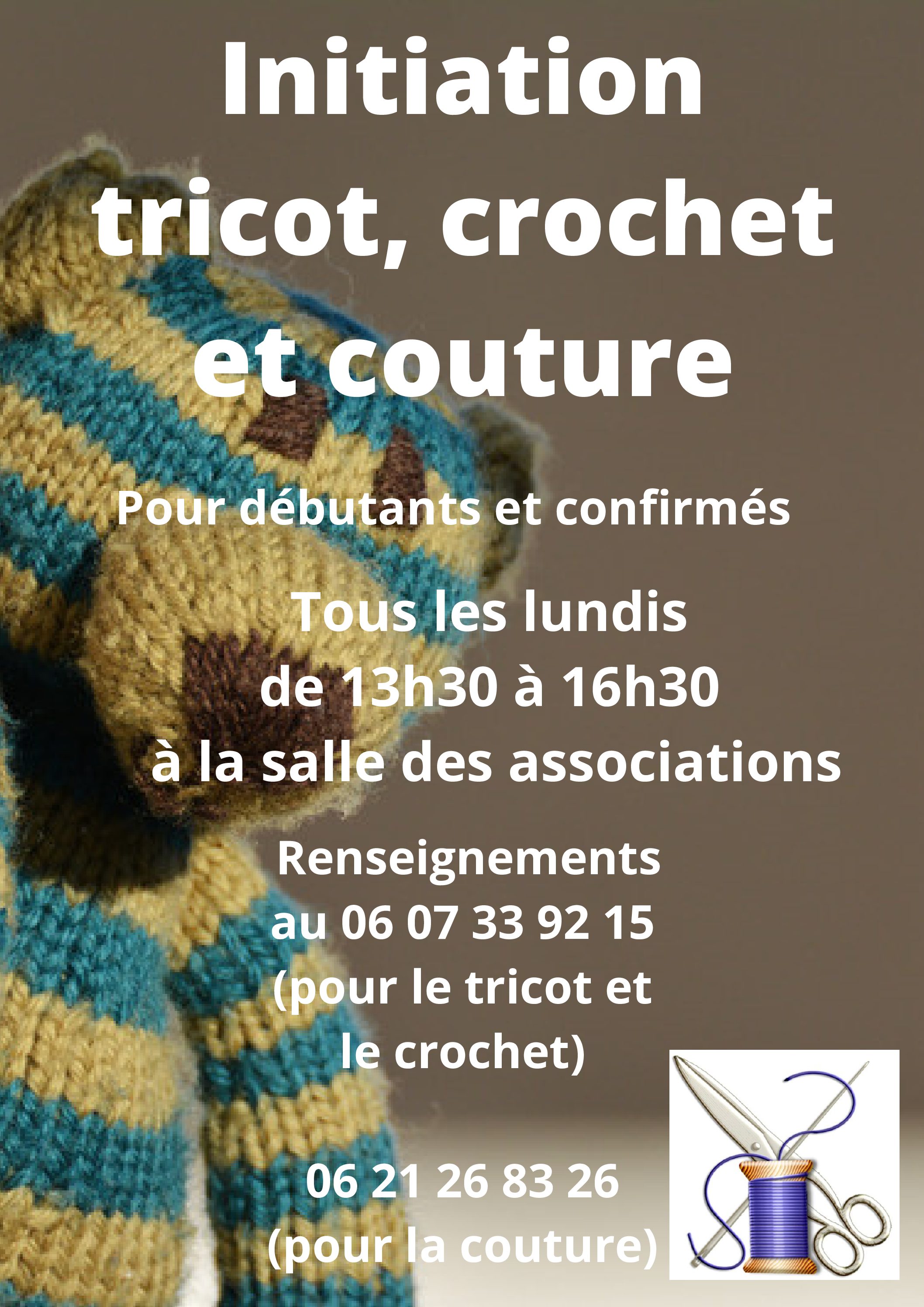 Atelier tricot, crochet et couture